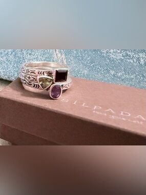 R0455 Retired Silpada Sterling Silver Rings (Set of 3) Size 10.5-11_Stack Rings